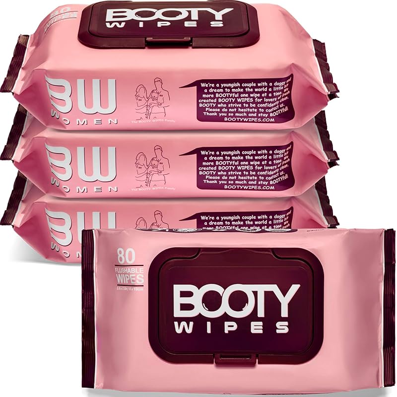 BOOTY WIPES Women Flushable Vitamin